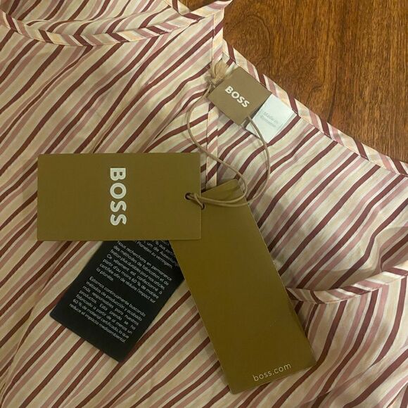 BOSS Datecara Striped Tiered Midi Dress NWT size 12 - Picture 5 of 7